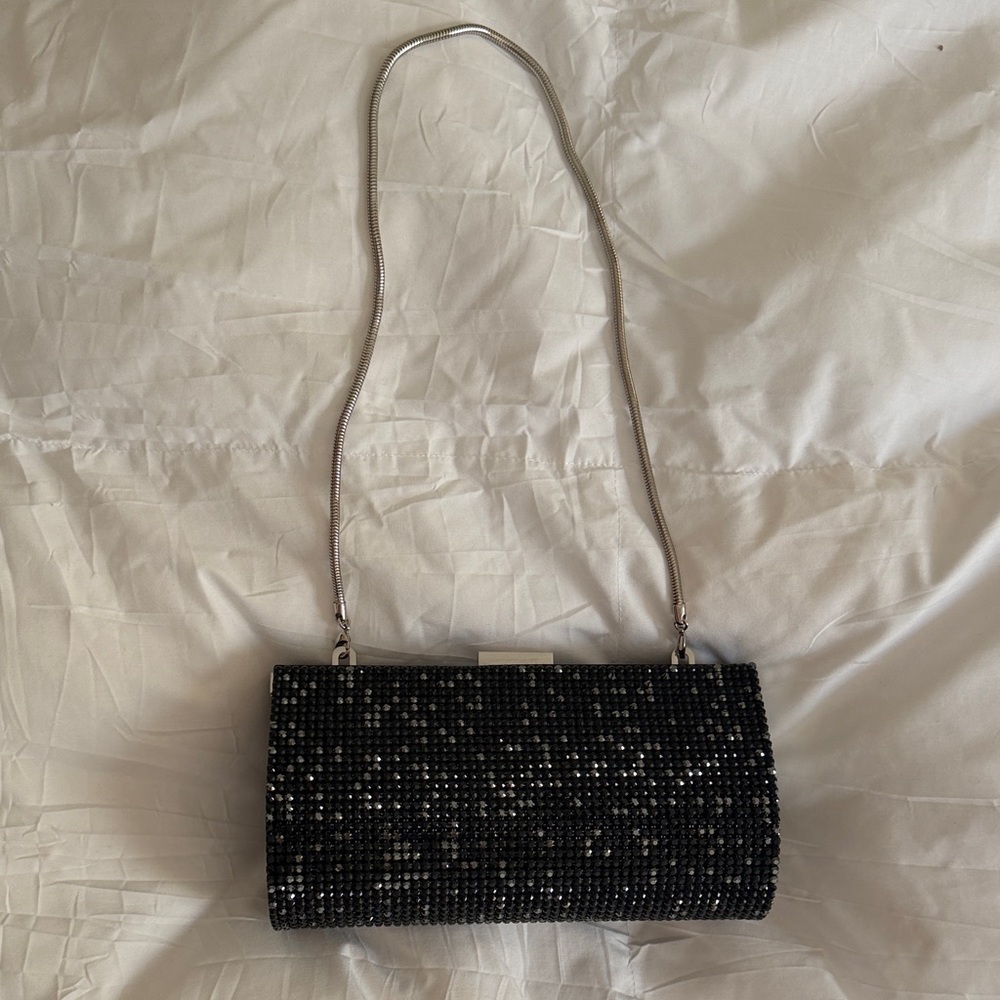 Swarovski black crystal evening clutch